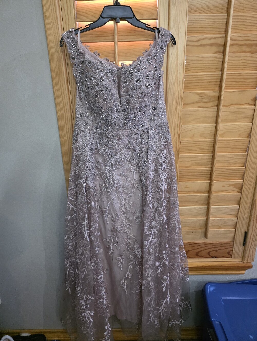 Embellished Light Pink Evening Dress